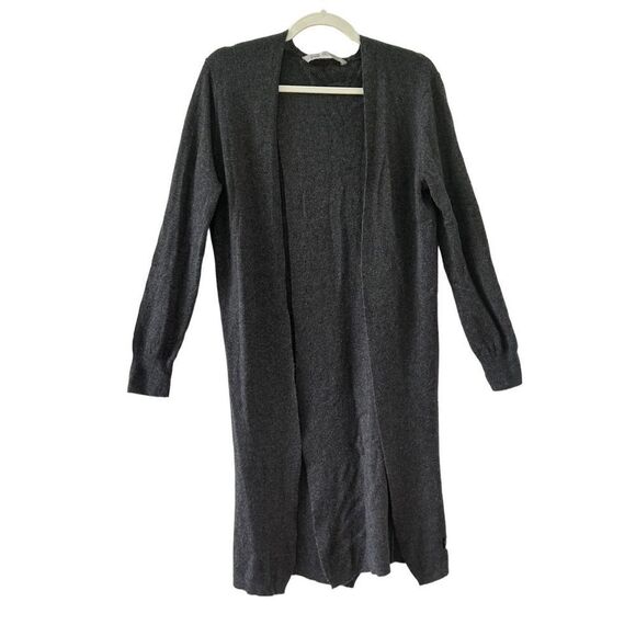 Athleta Open Front Cardigan Long Sweater Women’s Gray Size Medium - Picture 1 of 4